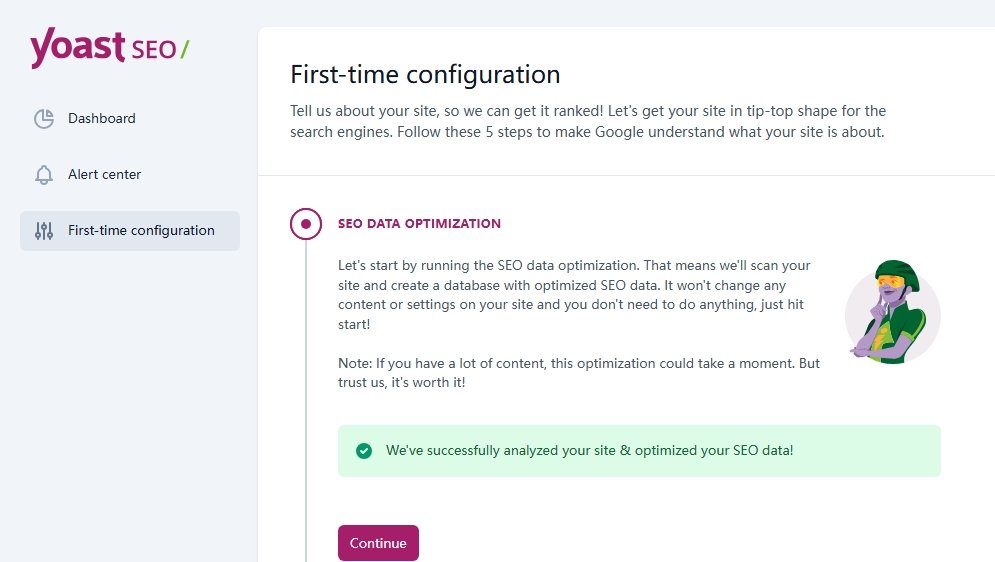 First-time SEO configuration